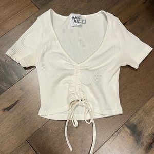 White Princess Polly Crop Top
